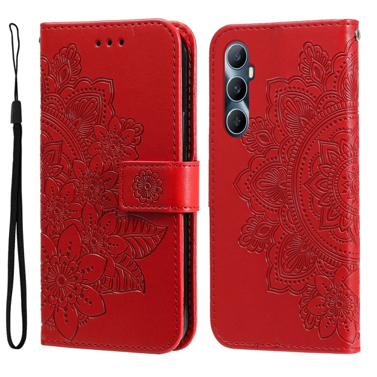 Seven-petal Flowers Embossing Leather Phone Case, For Realme 11 Pro / 11 Pro+, For Realme C65 4G, For Realme GT Neo 5 5G / GT3, For Realme C55