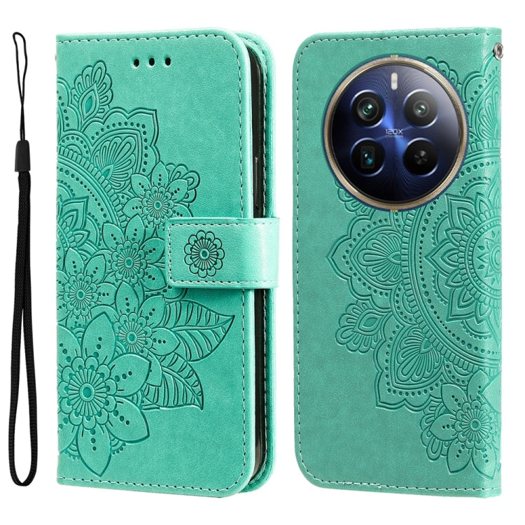 Seven-petal Flowers Embossing Leather Phone Case, For Realme 13+, For Realme 13 Pro / 13 Pro+ / P1 Pro Global, For Realme GT 6 / GT Neo6 SE, For Realme C63 / C61  / Note 60