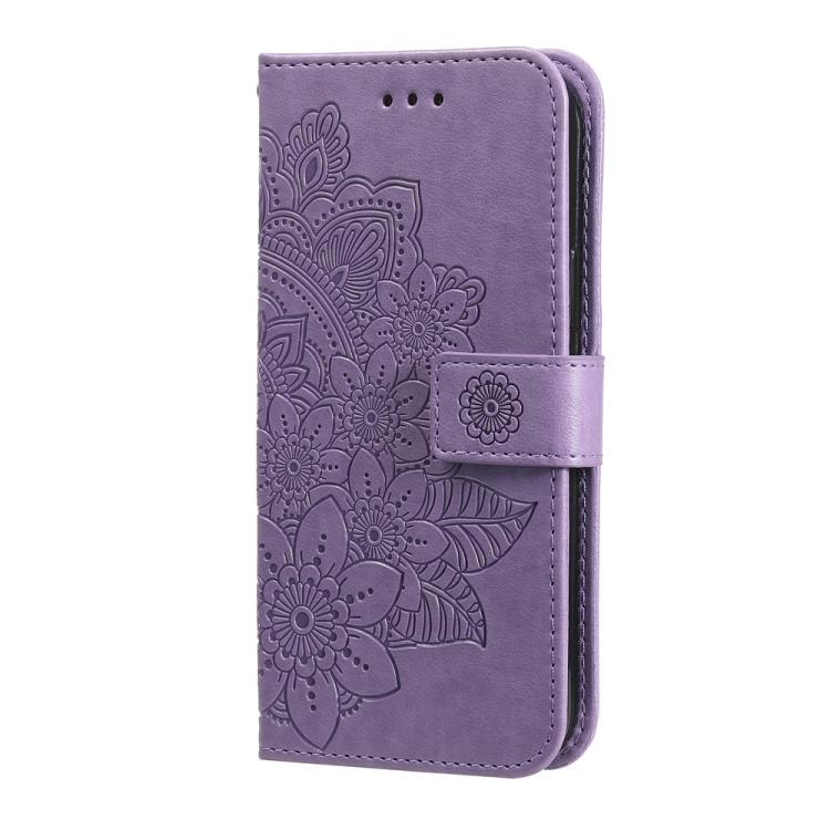 Seven-petal Flowers Embossing Leather Phone Case, For Realme 13+, For Realme 13 Pro / 13 Pro+ / P1 Pro Global, For Realme GT 6 / GT Neo6 SE, For Realme C63 / C61  / Note 60