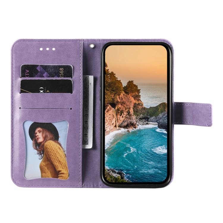 Seven-petal Flowers Embossing Leather Phone Case, For Realme 14 Global, For Realme 14 Pro+ Global, For Realme 14 Pro Global, For Realme GT 7 Pro
