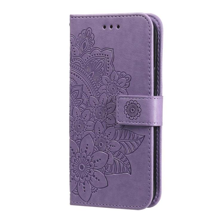 Seven-petal Flowers Embossing Leather Phone Case, For Realme 15T 5G, For Realme Narzo 80 Lite 4G / C71 India, For Realme 15 5G / Realme 15 Pro 5G, For Realme C71 4G / C75 4G / 5G / 14x