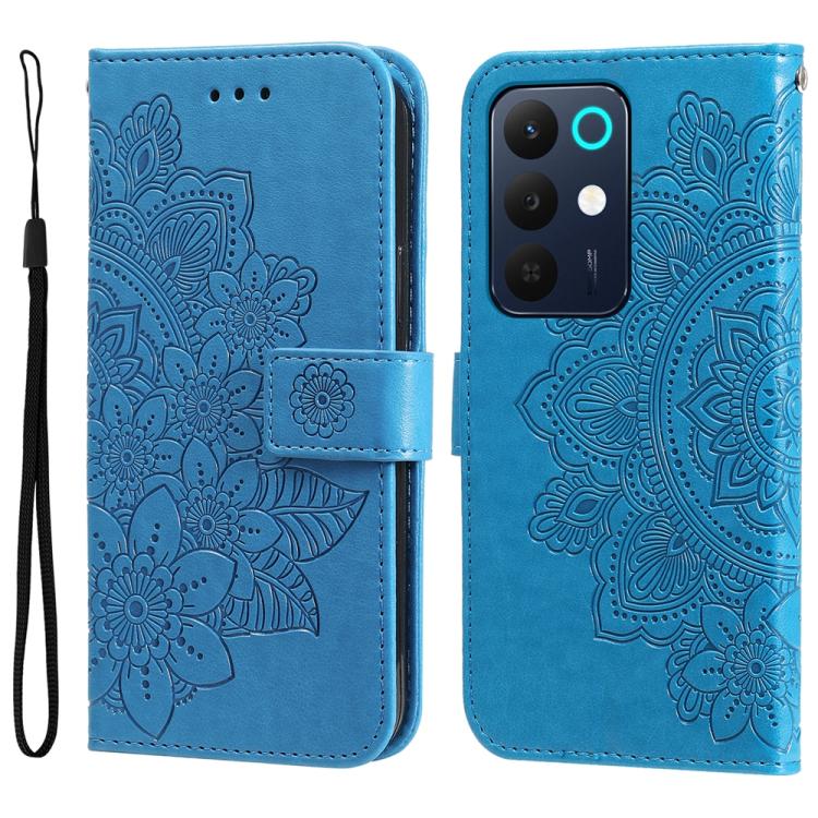 Seven-petal Flowers Embossing Leather Phone Case, For Realme 16 Pro+ 5G, For Realme 16 Pro 5G, For Realme 15x 5G India / Realme C85 5G, For Realme C85 Pro 4G