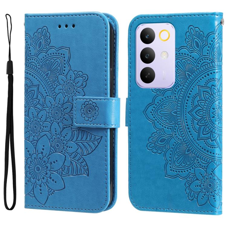 Seven-petal Flowers Embossing Leather Phone Case, For Realme 16 Pro+ 5G, For Realme 16 Pro 5G, For Realme 15x 5G India / Realme C85 5G, For Realme C85 Pro 4G
