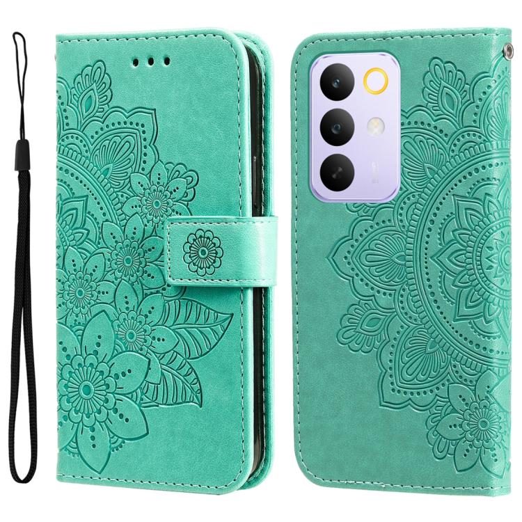 Seven-petal Flowers Embossing Leather Phone Case, For Realme 16 Pro+ 5G, For Realme 16 Pro 5G, For Realme 15x 5G India / Realme C85 5G, For Realme C85 Pro 4G