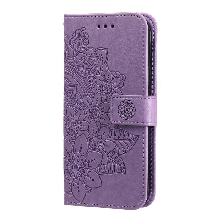 Seven-petal Flowers Embossing Leather Phone Case, For Realme 16 Pro+ 5G, For Realme 16 Pro 5G, For Realme 15x 5G India / Realme C85 5G, For Realme C85 Pro 4G