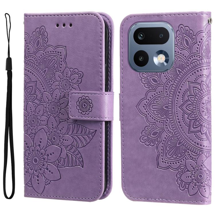 Seven-petal Flowers Embossing Leather Phone Case, For Realme 16 Pro+ 5G, For Realme 16 Pro 5G, For Realme 15x 5G India / Realme C85 5G, For Realme C85 Pro 4G