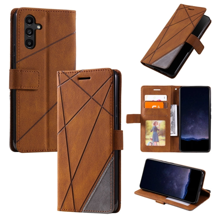Skin Feel Splicing Leather Phone Case, For Samsung Galaxy S24+ 5G, For Samsung Galaxy S24 5G, For Samsung Galaxy A15, For Samsung Galaxy A05