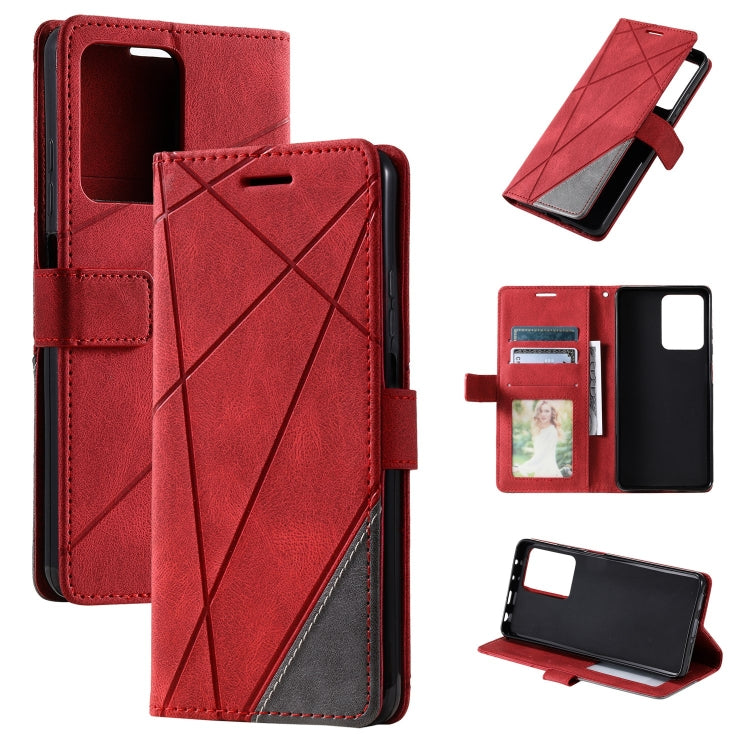 Skin Feel Splicing Leather Phone Case, For Redmi 12 4G, For Xiaomi POCO F5, For Redmi K60 / K60 Pro, For Redmi Note 12S 4G Global