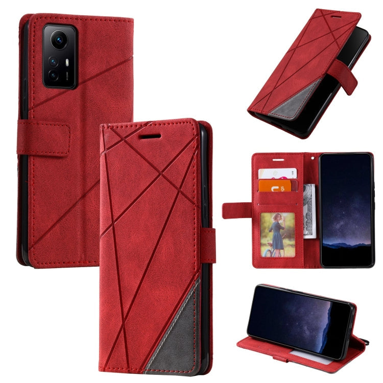 Skin Feel Splicing Leather Phone Case, For Redmi 12 4G, For Xiaomi POCO F5, For Redmi K60 / K60 Pro, For Redmi Note 12S 4G Global