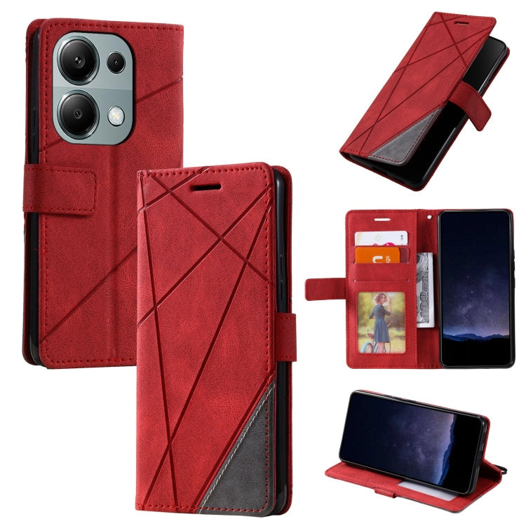Skin Feel Splicing Leather Phone Case, For Xiaomi Redmi A3, For Xiaomi Redmi Note 13 Pro 4G, For Xiaomi Redmi Note 13 4G, For Xiaomi Redmi K70E