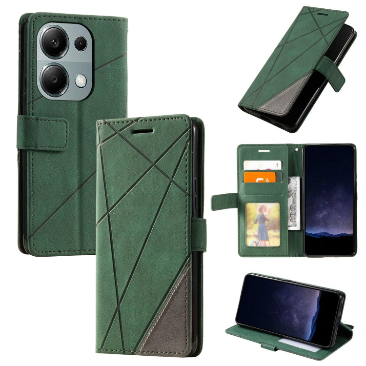 Skin Feel Splicing Leather Phone Case, For Xiaomi Redmi A3, For Xiaomi Redmi Note 13 Pro 4G, For Xiaomi Redmi Note 13 4G, For Xiaomi Redmi K70E