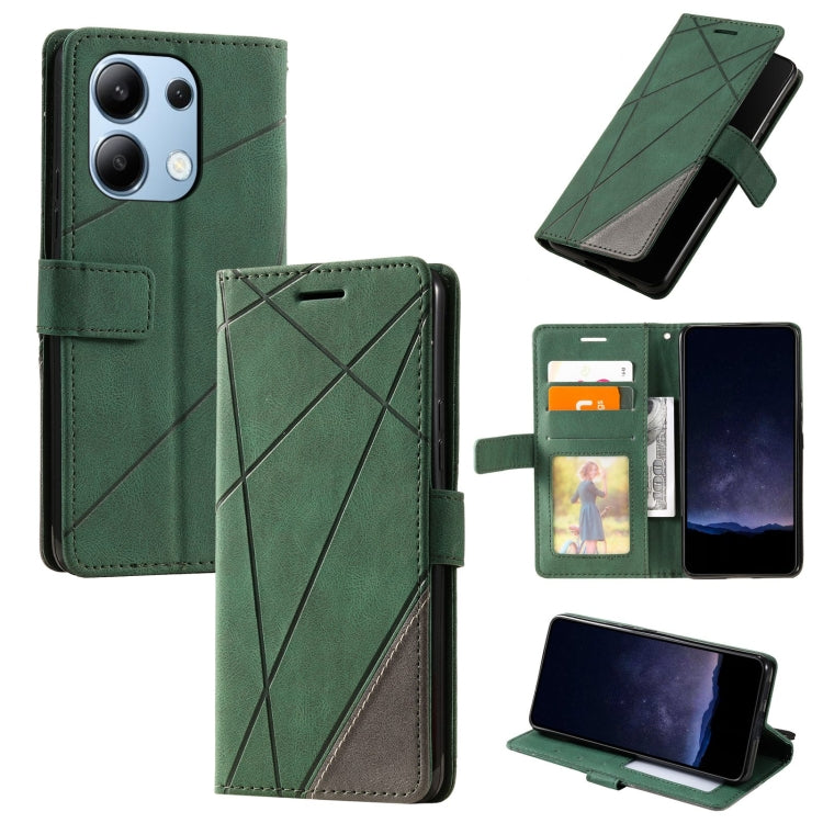 Skin Feel Splicing Leather Phone Case, For Xiaomi Redmi A3, For Xiaomi Redmi Note 13 Pro 4G, For Xiaomi Redmi Note 13 4G, For Xiaomi Redmi K70E