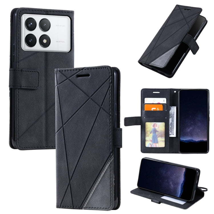 Skin Feel Splicing Leather Phone Case, For Xiaomi Redmi A3, For Xiaomi Redmi Note 13 Pro 4G, For Xiaomi Redmi Note 13 4G, For Xiaomi Redmi K70E