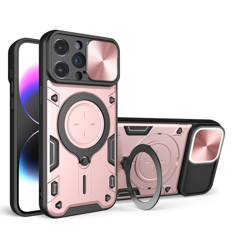 CD Texture Sliding Camshield Magnetic Holder Phone Case, For iPhone 14 Pro Max, For iPhone 13 Pro Max, For iPhone 13 Pro, For iPhone 13