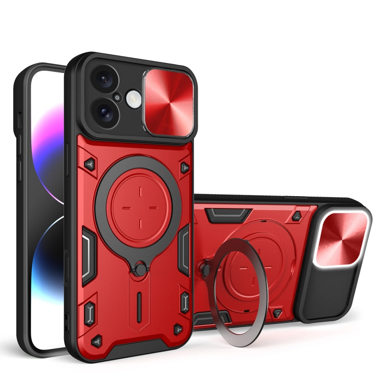 CD Texture Sliding Camshield Magnetic Holder Phone Case, For iPhone 16, For iPhone 15 Pro Max, For iPhone 15 Pro, For iPhone 15 Plus