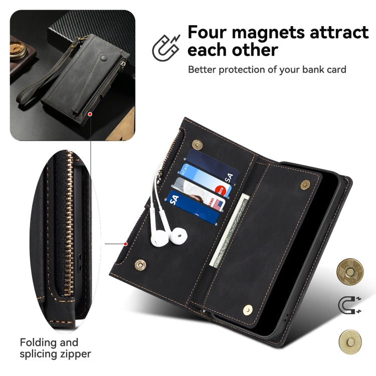 For Google Pixel 9 / 9 Pro ESEBLE Retro Frosted RFID Flip Leather Phone Case(Black)