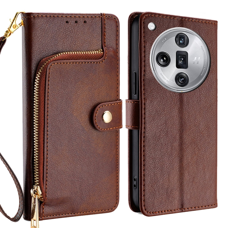 Zipper Bag Leather Phone Case, For OPPO A3 Pro 5G India, For OPPO Reno12 5G Global, For OPPO A60 4G Global, For OPPO Reno11 F 5G, For OPPO Find X7 5G, For OPPO Find X7 Ultra 5G