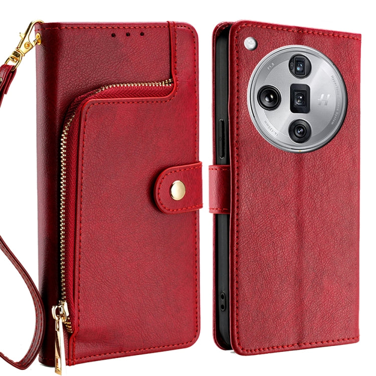 Zipper Bag Leather Phone Case, For OPPO A3 Pro 5G India, For OPPO Reno12 5G Global, For OPPO A60 4G Global, For OPPO Reno11 F 5G, For OPPO Find X7 5G, For OPPO Find X7 Ultra 5G