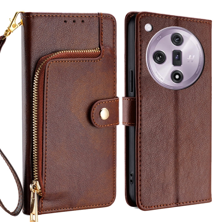 Zipper Bag Leather Phone Case, For OPPO A3 Pro 5G India, For OPPO Reno12 5G Global, For OPPO A60 4G Global, For OPPO Reno11 F 5G, For OPPO Find X7 5G, For OPPO Find X7 Ultra 5G