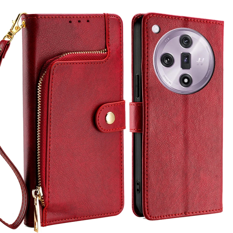 Zipper Bag Leather Phone Case, For OPPO A3 Pro 5G India, For OPPO Reno12 5G Global, For OPPO A60 4G Global, For OPPO Reno11 F 5G, For OPPO Find X7 5G, For OPPO Find X7 Ultra 5G