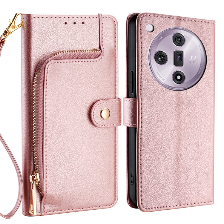 Zipper Bag Leather Phone Case, For OPPO A3 Pro 5G India, For OPPO Reno12 5G Global, For OPPO A60 4G Global, For OPPO Reno11 F 5G, For OPPO Find X7 5G, For OPPO Find X7 Ultra 5G