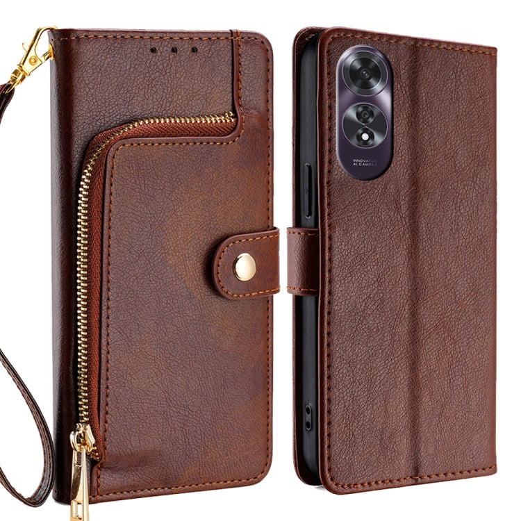 Zipper Bag Leather Phone Case, For OPPO A3 Pro 5G India, For OPPO Reno12 5G Global, For OPPO A60 4G Global, For OPPO Reno11 F 5G, For OPPO Find X7 5G, For OPPO Find X7 Ultra 5G