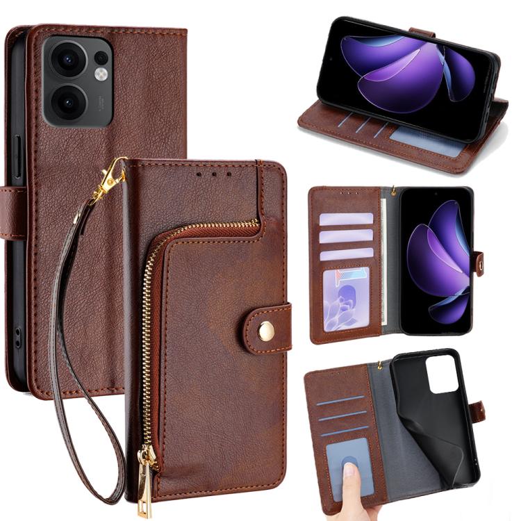 Zipper Bag Leather Phone Case, For OPPO Find X8 Ultra 5G, For OPPO F29 5G Global, For OPPO A5 Pro 5G Global, For OPPO Reno13 F 5G / 4G, For OPPO A3 5G India, For OPPO Reno12 F 5G