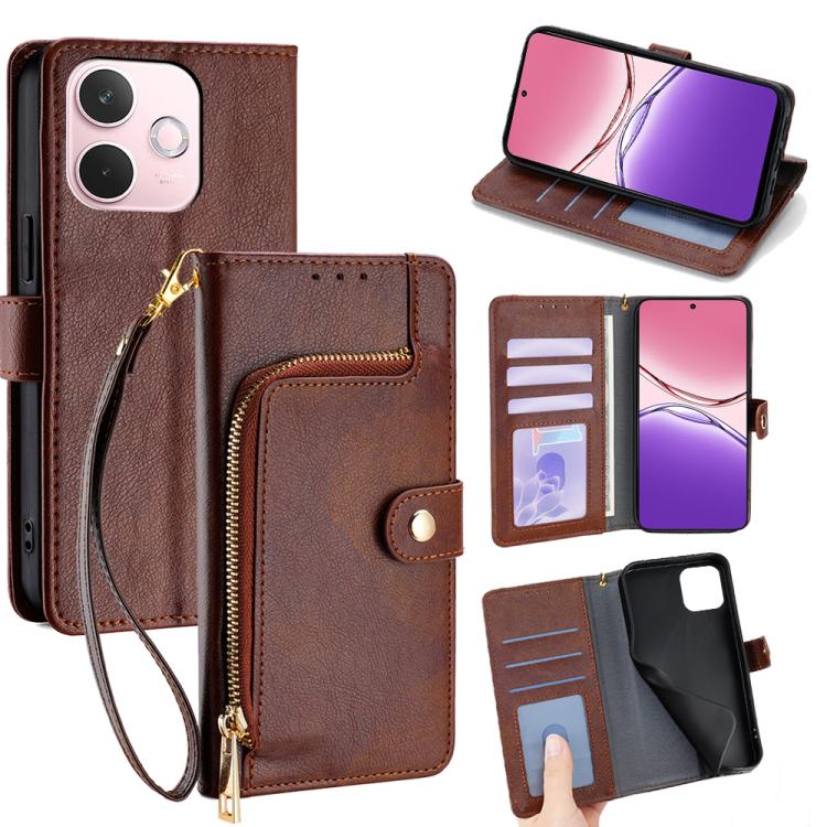 Zipper Bag Leather Phone Case, For OPPO Find X8 Ultra 5G, For OPPO F29 5G Global, For OPPO A5 Pro 5G Global, For OPPO Reno13 F 5G / 4G, For OPPO A3 5G India, For OPPO Reno12 F 5G