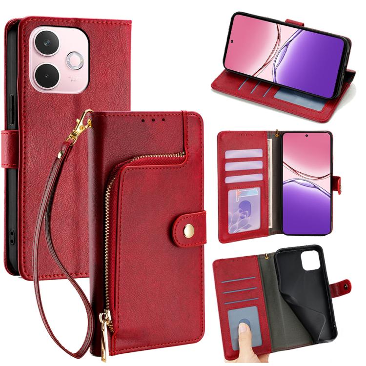 Zipper Bag Leather Phone Case, For OPPO Find X8 Ultra 5G, For OPPO F29 5G Global, For OPPO A5 Pro 5G Global, For OPPO Reno13 F 5G / 4G, For OPPO A3 5G India, For OPPO Reno12 F 5G