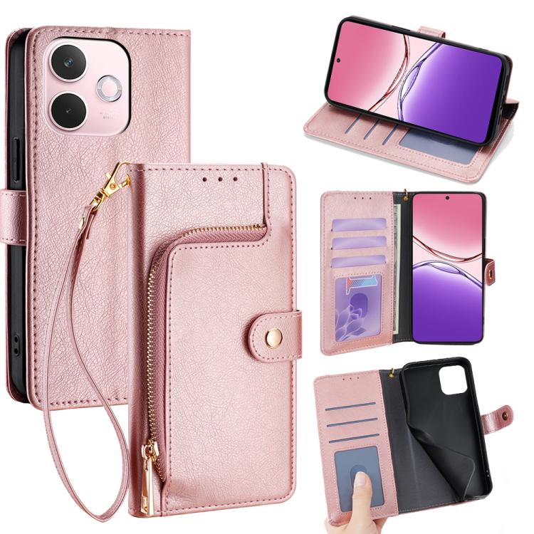 Zipper Bag Leather Phone Case, For OPPO Find X8 Ultra 5G, For OPPO F29 5G Global, For OPPO A5 Pro 5G Global, For OPPO Reno13 F 5G / 4G, For OPPO A3 5G India, For OPPO Reno12 F 5G