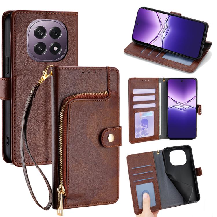 Zipper Bag Leather Phone Case, For OPPO Find X8 Ultra 5G, For OPPO F29 5G Global, For OPPO A5 Pro 5G Global, For OPPO Reno13 F 5G / 4G, For OPPO A3 5G India, For OPPO Reno12 F 5G