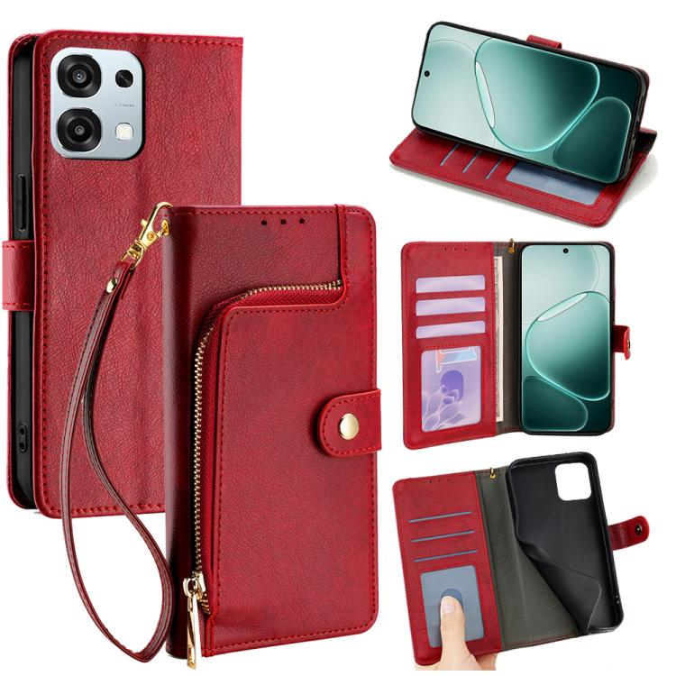 Zipper Bag Leather Phone Case, For OPPO Reno15 F 5G, For OPPO A6x 4G Global, For OPPO Reno15 5G Global, For OPPO Find X9 5G, For OPPO F31 5G, For OPPO Find X9 Pro 5G