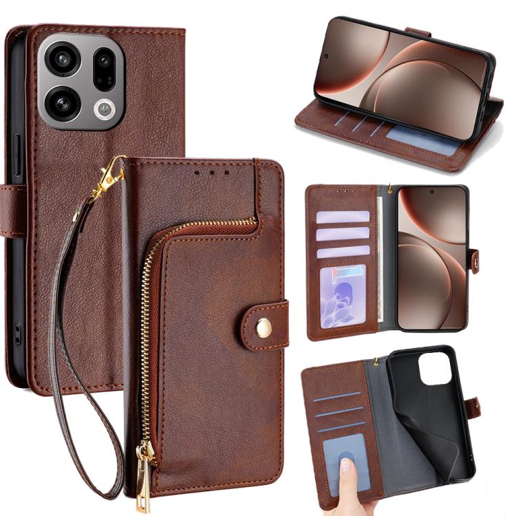 Zipper Bag Leather Phone Case, For OPPO Reno15 F 5G, For OPPO A6x 4G Global, For OPPO Reno15 5G Global, For OPPO Find X9 5G, For OPPO F31 5G, For OPPO Find X9 Pro 5G