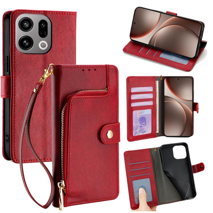 Zipper Bag Leather Phone Case, For OPPO Reno15 F 5G, For OPPO A6x 4G Global, For OPPO Reno15 5G Global, For OPPO Find X9 5G, For OPPO F31 5G, For OPPO Find X9 Pro 5G