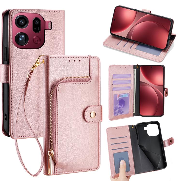 Zipper Bag Leather Phone Case, For OPPO Reno15 F 5G, For OPPO A6x 4G Global, For OPPO Reno15 5G Global, For OPPO Find X9 5G, For OPPO F31 5G, For OPPO Find X9 Pro 5G