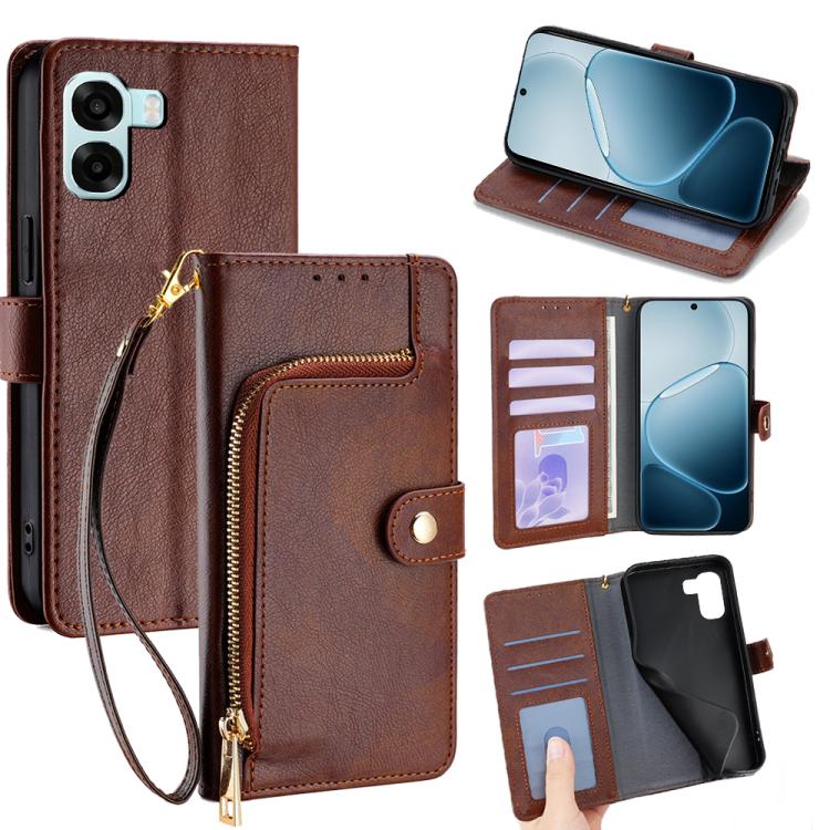 Zipper Bag Leather Phone Case, For OPPO Reno15 F 5G, For OPPO A6x 4G Global, For OPPO Reno15 5G Global, For OPPO Find X9 5G, For OPPO F31 5G, For OPPO Find X9 Pro 5G