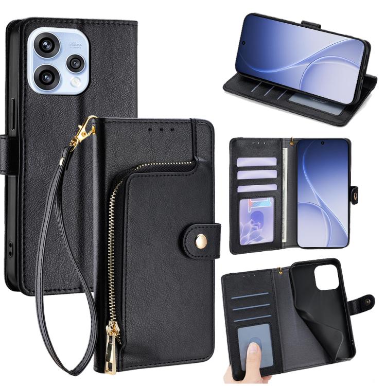Zipper Bag Leather Phone Case, For OPPO Reno15 F 5G, For OPPO A6x 4G Global, For OPPO Reno15 5G Global, For OPPO Find X9 5G, For OPPO F31 5G, For OPPO Find X9 Pro 5G