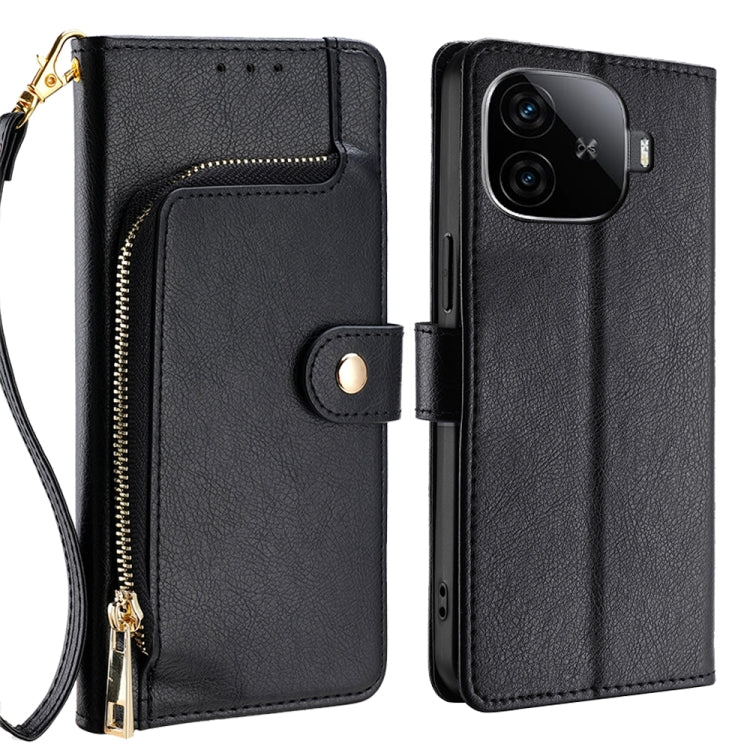 Zipper Bag Leather Phone Case, For vivo Y38 5G / T3x Global, For vivo V30e 5G Global, For vivo iQOO Z9x 5G, For vivo iQOO Z9 Turbo, For vivo Y03 4G, For vivo Y100 5G IDN