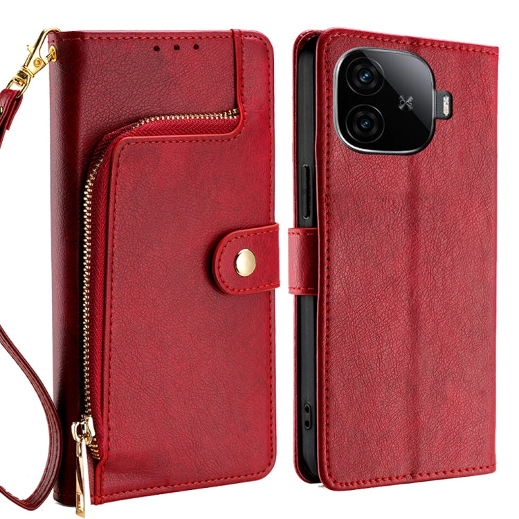 Zipper Bag Leather Phone Case, For vivo Y38 5G / T3x Global, For vivo V30e 5G Global, For vivo iQOO Z9x 5G, For vivo iQOO Z9 Turbo, For vivo Y03 4G, For vivo Y100 5G IDN