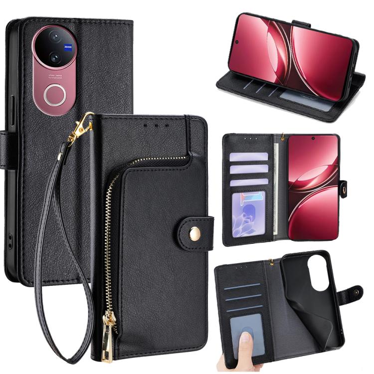 Zipper Bag Leather Phone Case, For vivo V50 5G, For vivo X200 Pro 5G, For vivo S19 Pro, For vivo S19, For vivo Y28 4G, For vivo X100s