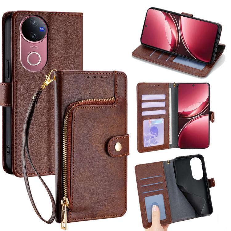 Zipper Bag Leather Phone Case, For vivo V50 5G, For vivo X200 Pro 5G, For vivo S19 Pro, For vivo S19, For vivo Y28 4G, For vivo X100s