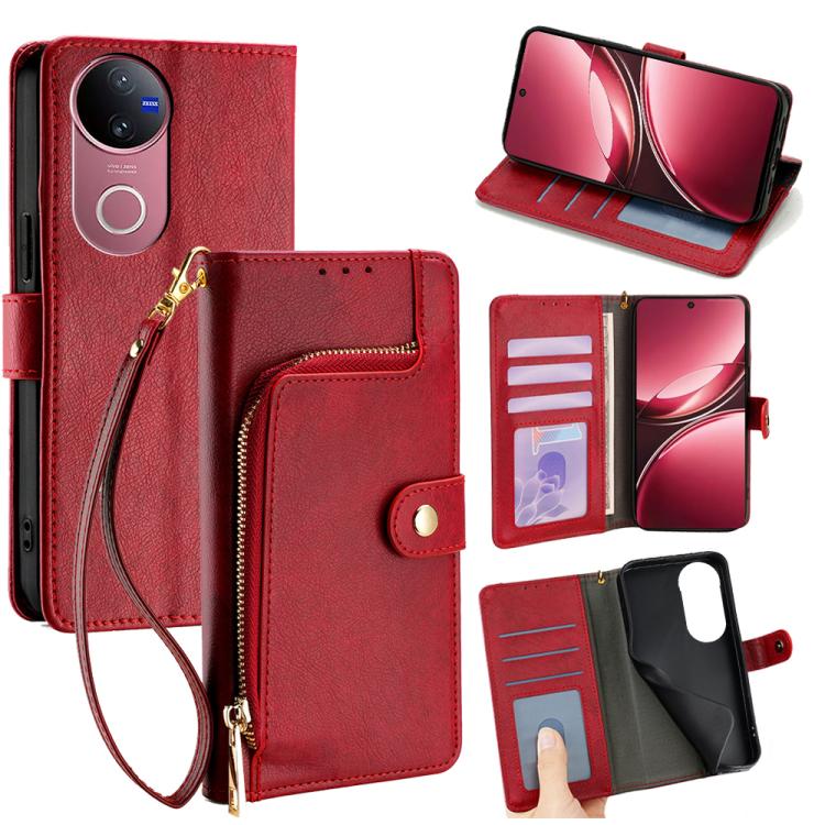 Zipper Bag Leather Phone Case, For vivo V50 5G, For vivo X200 Pro 5G, For vivo S19 Pro, For vivo S19, For vivo Y28 4G, For vivo X100s