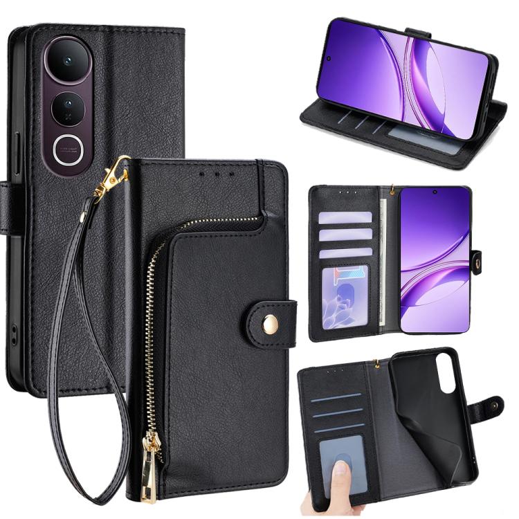 Zipper Bag Leather Phone Case, For vivo V60 5G Global, For vivo X200s 5G, For vivo Y39 5G Global, For vivo V50 Lite 5G, For vivo Y29s 5G / Y04 4G, For vivo Y29 4G Global
