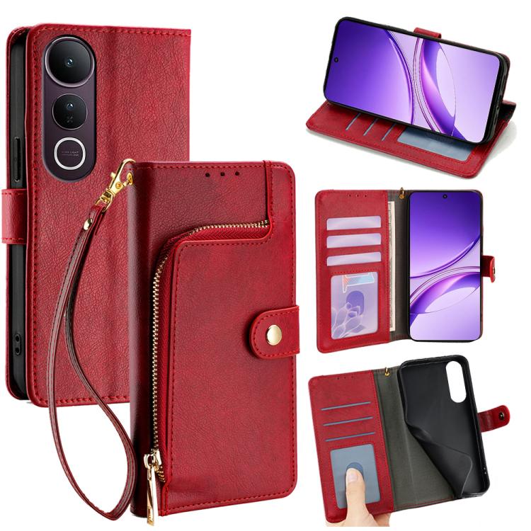 Zipper Bag Leather Phone Case, For vivo V60 5G Global, For vivo X200s 5G, For vivo Y39 5G Global, For vivo V50 Lite 5G, For vivo Y29s 5G / Y04 4G, For vivo Y29 4G Global