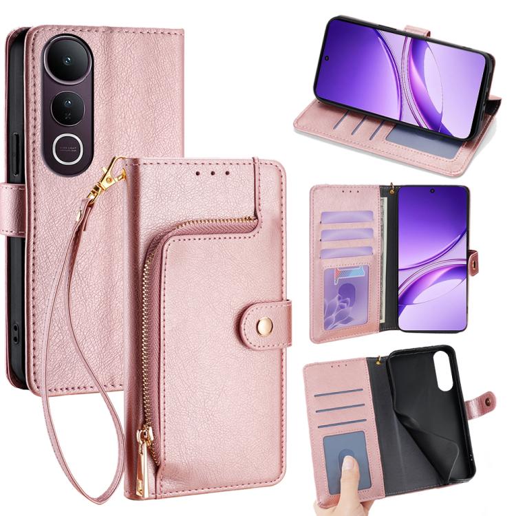 Zipper Bag Leather Phone Case, For vivo V60 5G Global, For vivo X200s 5G, For vivo Y39 5G Global, For vivo V50 Lite 5G, For vivo Y29s 5G / Y04 4G, For vivo Y29 4G Global