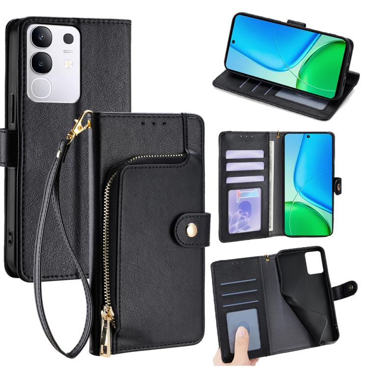 Zipper Bag Leather Phone Case, For vivo V60 5G Global, For vivo X200s 5G, For vivo Y39 5G Global, For vivo V50 Lite 5G, For vivo Y29s 5G / Y04 4G, For vivo Y29 4G Global