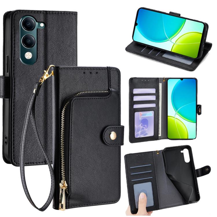 Zipper Bag Leather Phone Case, For vivo V60 5G Global, For vivo X200s 5G, For vivo Y39 5G Global, For vivo V50 Lite 5G, For vivo Y29s 5G / Y04 4G, For vivo Y29 4G Global