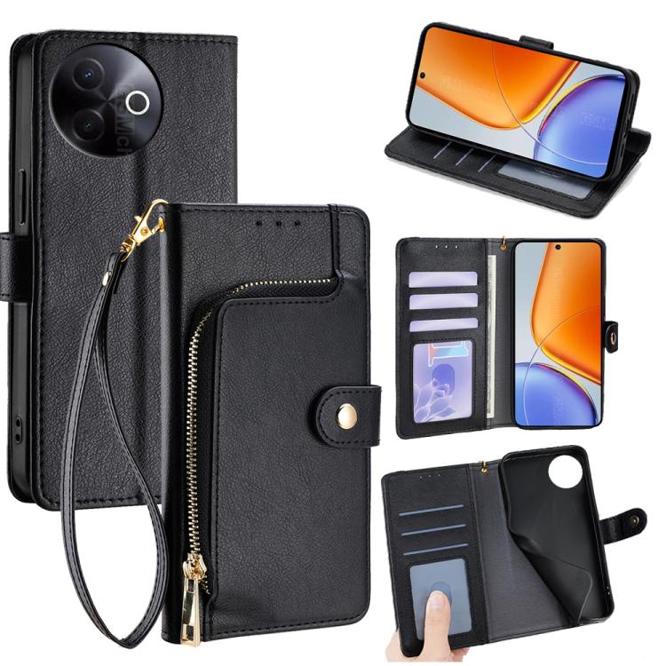 Zipper Bag Leather Phone Case, For vivo V60 5G Global, For vivo X200s 5G, For vivo Y39 5G Global, For vivo V50 Lite 5G, For vivo Y29s 5G / Y04 4G, For vivo Y29 4G Global