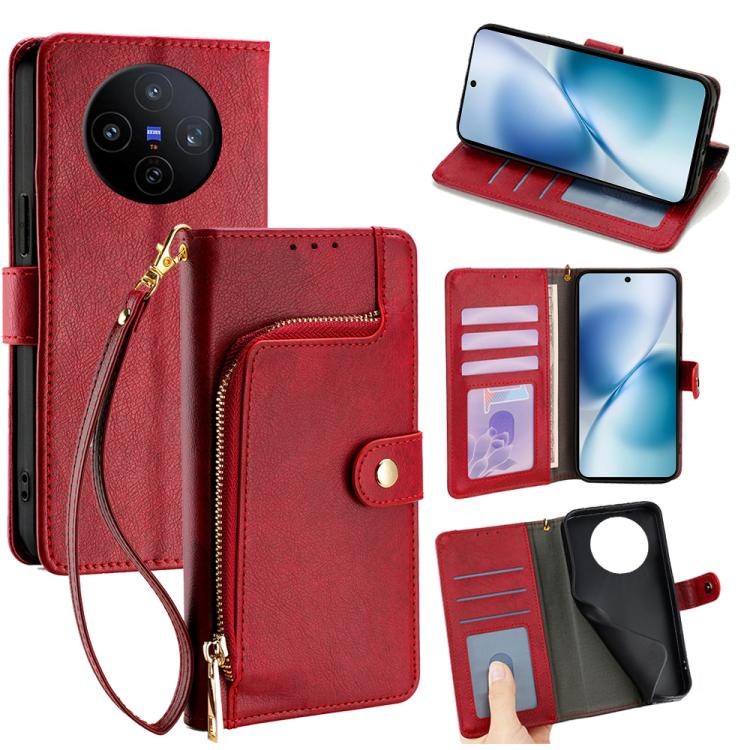 Zipper Bag Leather Phone Case, For vivo V60 5G Global, For vivo X200s 5G, For vivo Y39 5G Global, For vivo V50 Lite 5G, For vivo Y29s 5G / Y04 4G, For vivo Y29 4G Global
