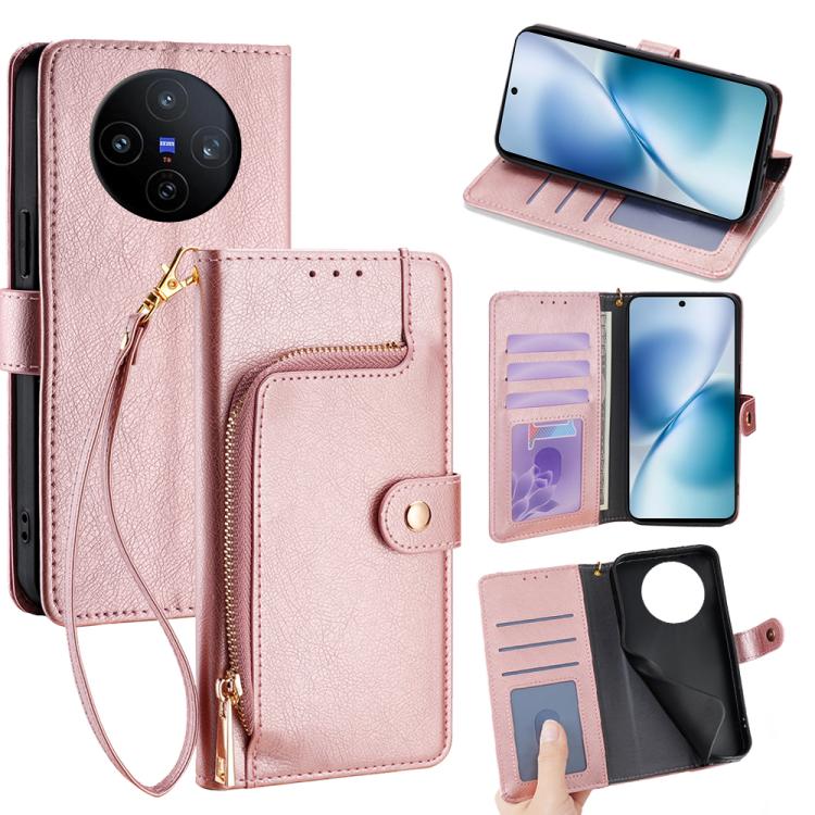 Zipper Bag Leather Phone Case, For vivo V60 5G Global, For vivo X200s 5G, For vivo Y39 5G Global, For vivo V50 Lite 5G, For vivo Y29s 5G / Y04 4G, For vivo Y29 4G Global